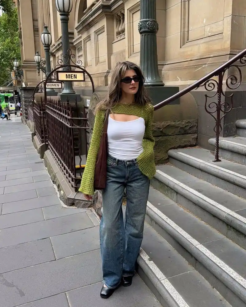 Knitted Bolero With a Fitted Camisole