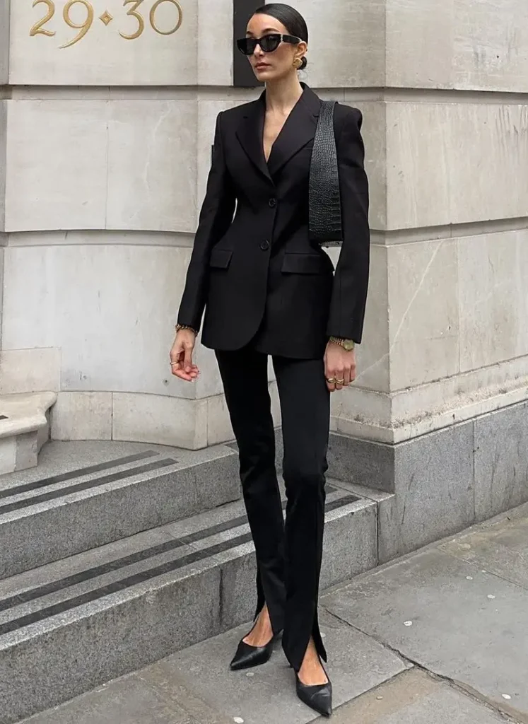 Longline Blazer + Slim Pants