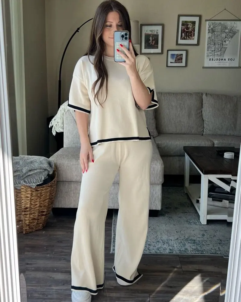 Matching Knit Top and Pants
