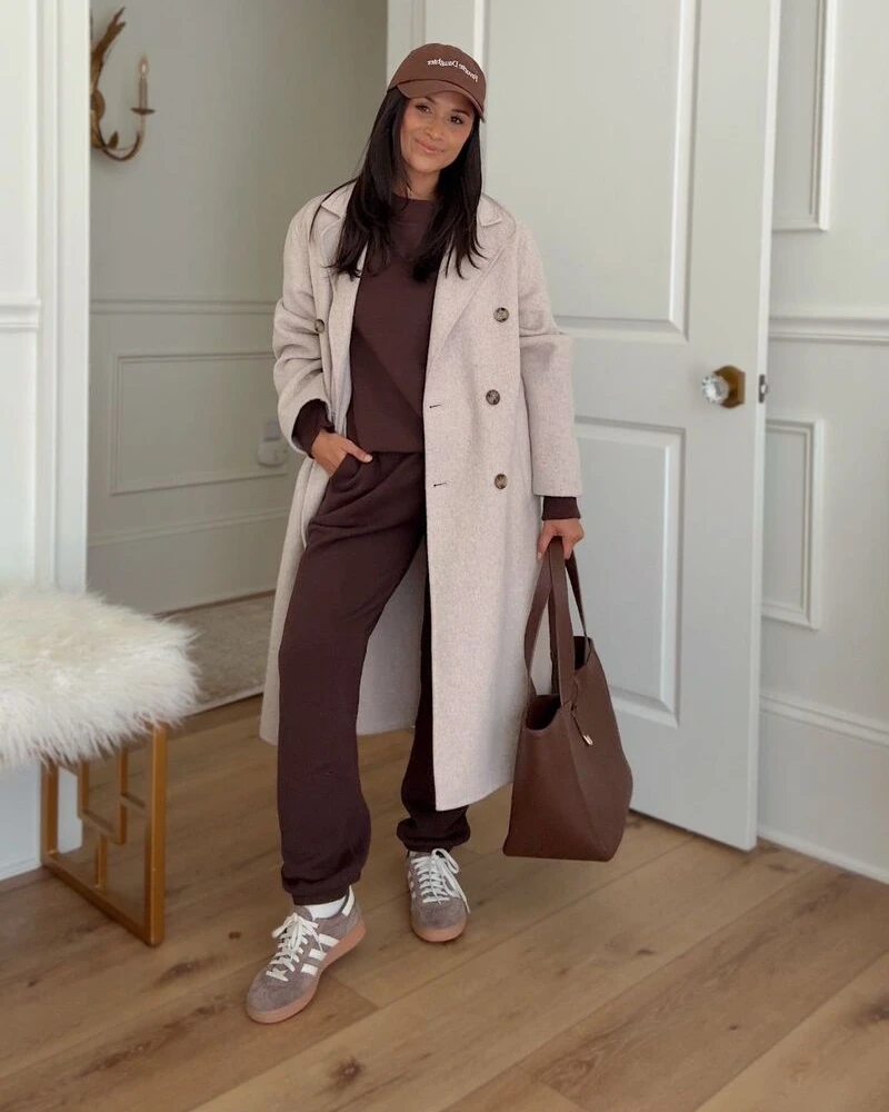 Matching Sweats With a Long Coat