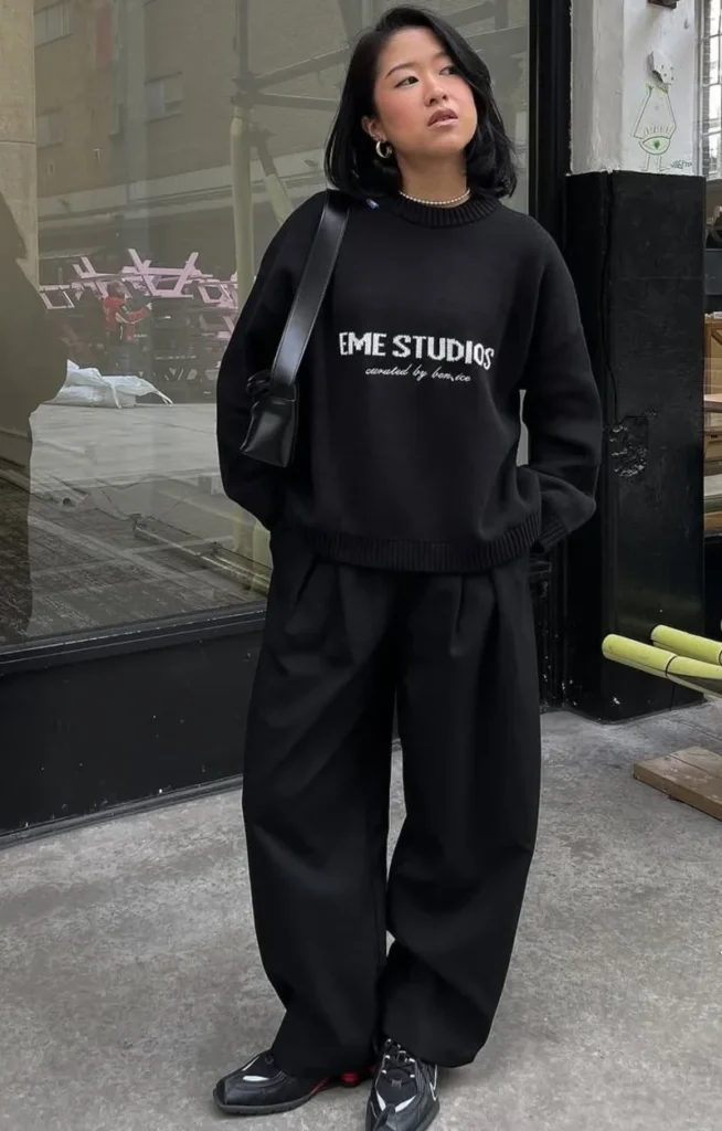 Monochrome Black Streetwear Outfit