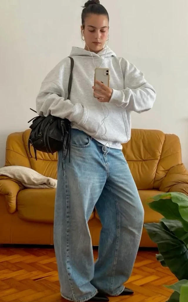 Oversized Hoodie With Baggy Jeans