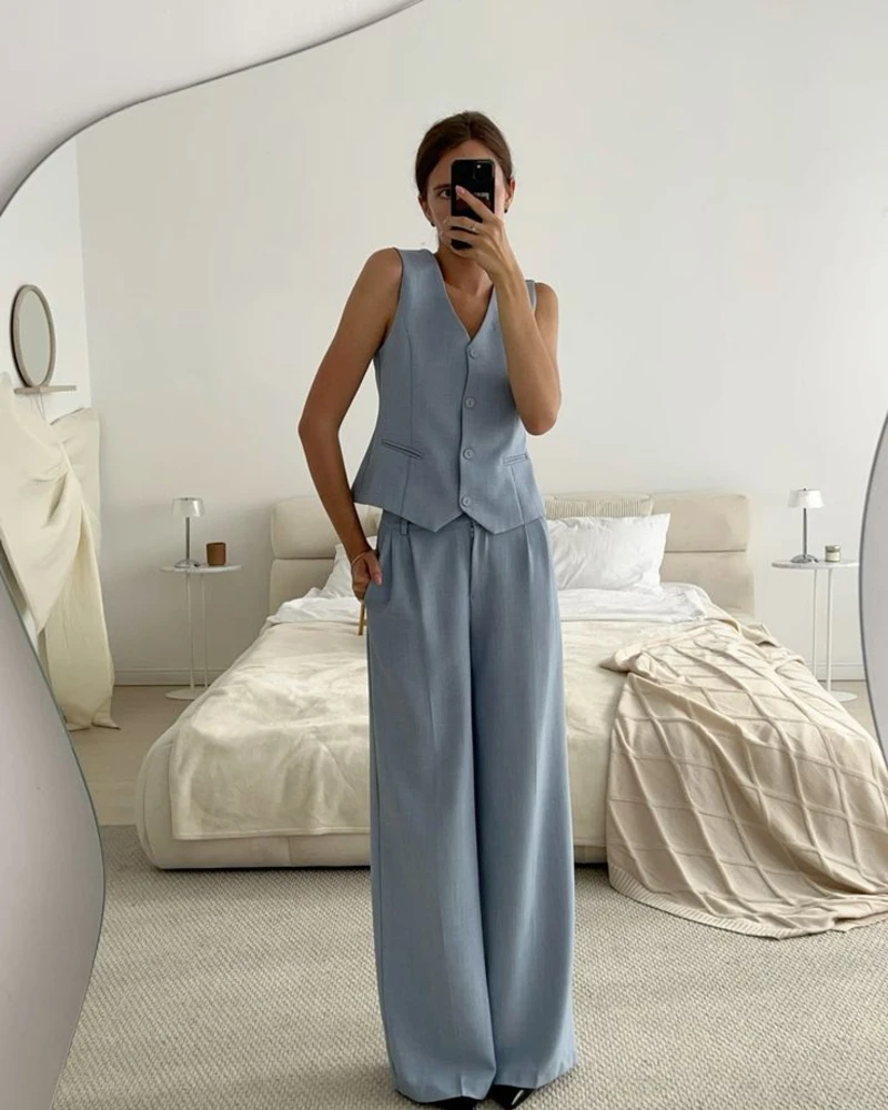 Powder-Blue Waistcoat Suit