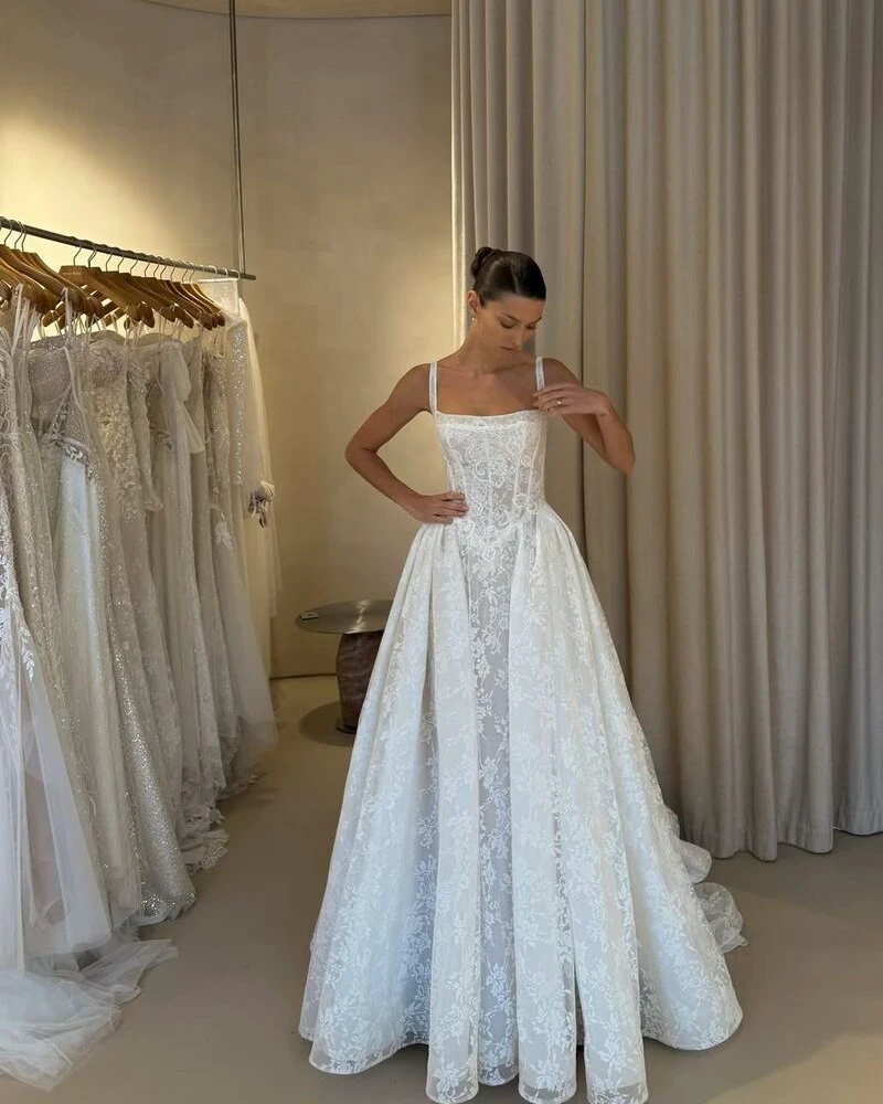 Romantic Lace Gown With a Corset Bodice