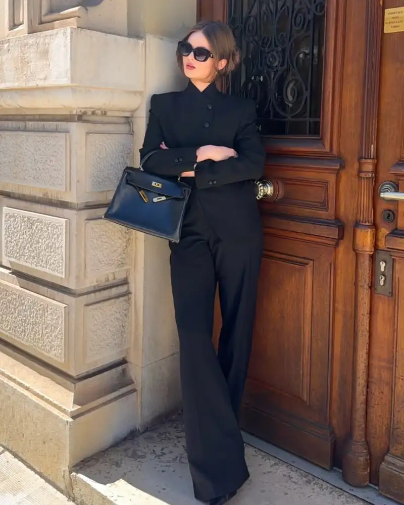 Structured Power Blazer + Wide-Leg Trousers