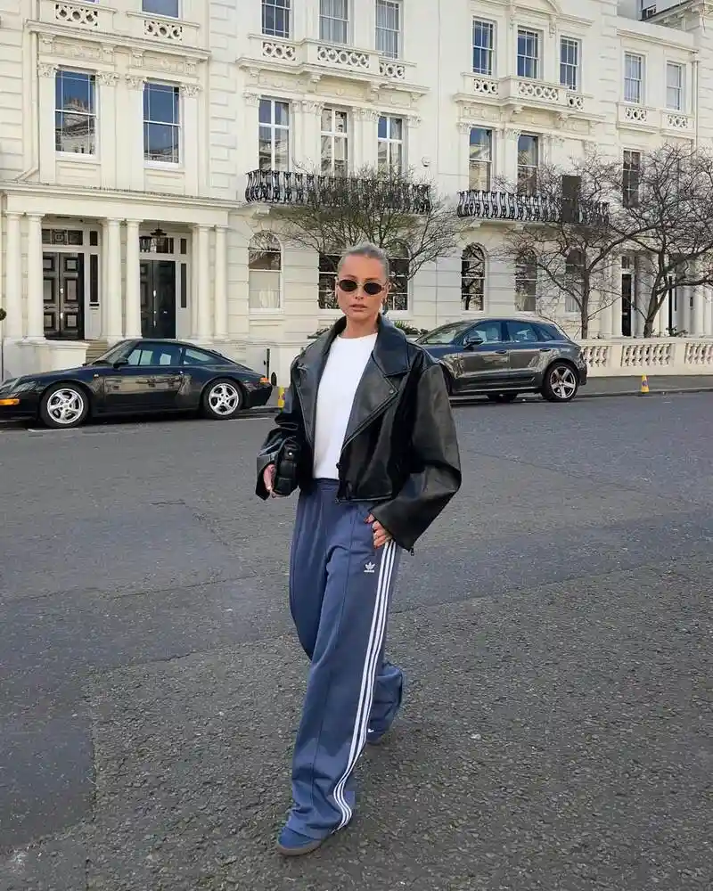 Track Pants With a Structured Jacket