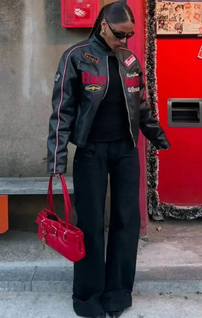 Vintage Racing Jacket With Dark Jeans