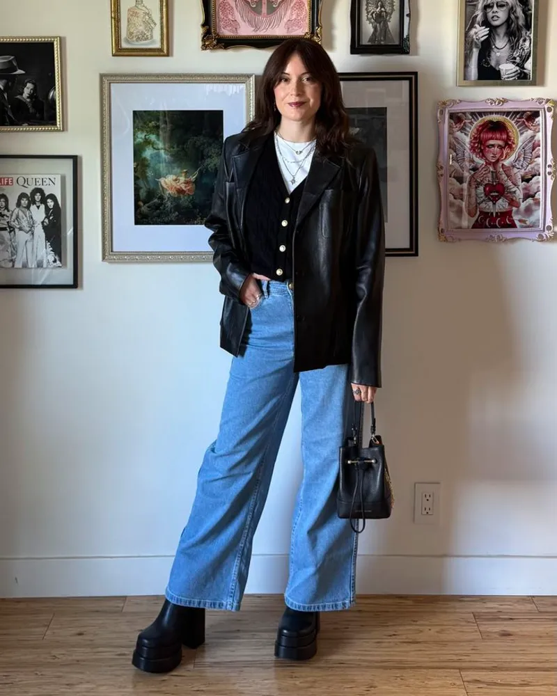 Leather Layers With Chunky Boots